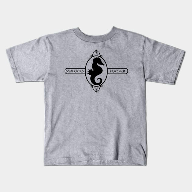 Seahorses forever! Kids T-Shirt by old_school_designs